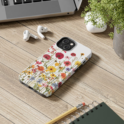 Row of Blooms - Tough Phone Cases