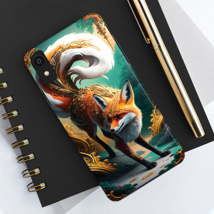 Art Nouveau Reverie: Leaping Red Fox - Tough Phone Cases