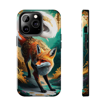 Art Nouveau Reverie: Leaping Red Fox - Tough Phone Cases