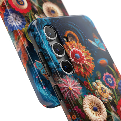 Floral Bloom: Art and Sewing Materials - Tough Phone Cases