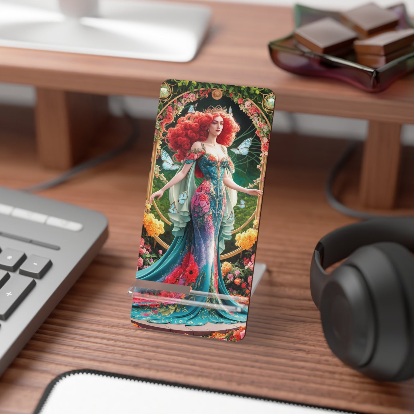 Red-Haired Nouveau Queen - Display Stand for Smartphones