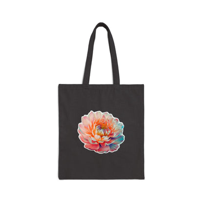 "A plethora of hues Flower" - Cotton Canvas Tote Bag