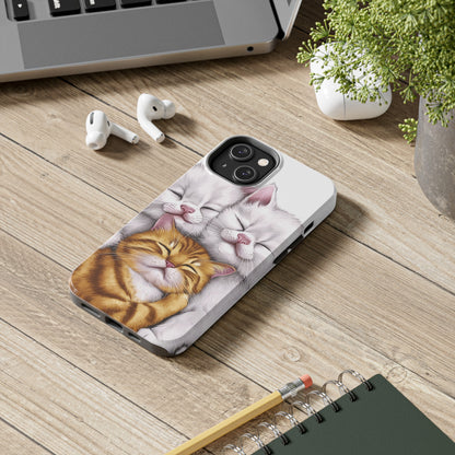 Cat Nap Trio - Tough Phone Cases