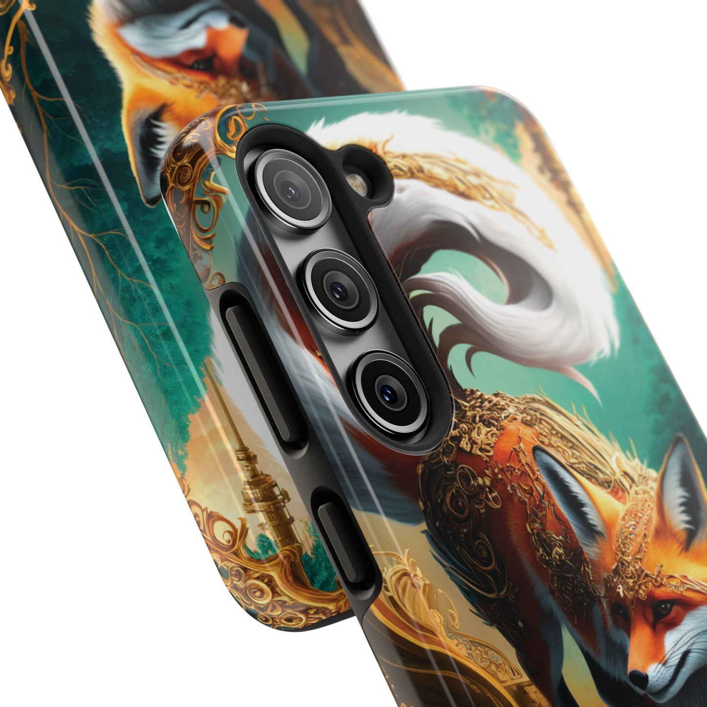 Art Nouveau Reverie: Leaping Red Fox - Tough Phone Cases