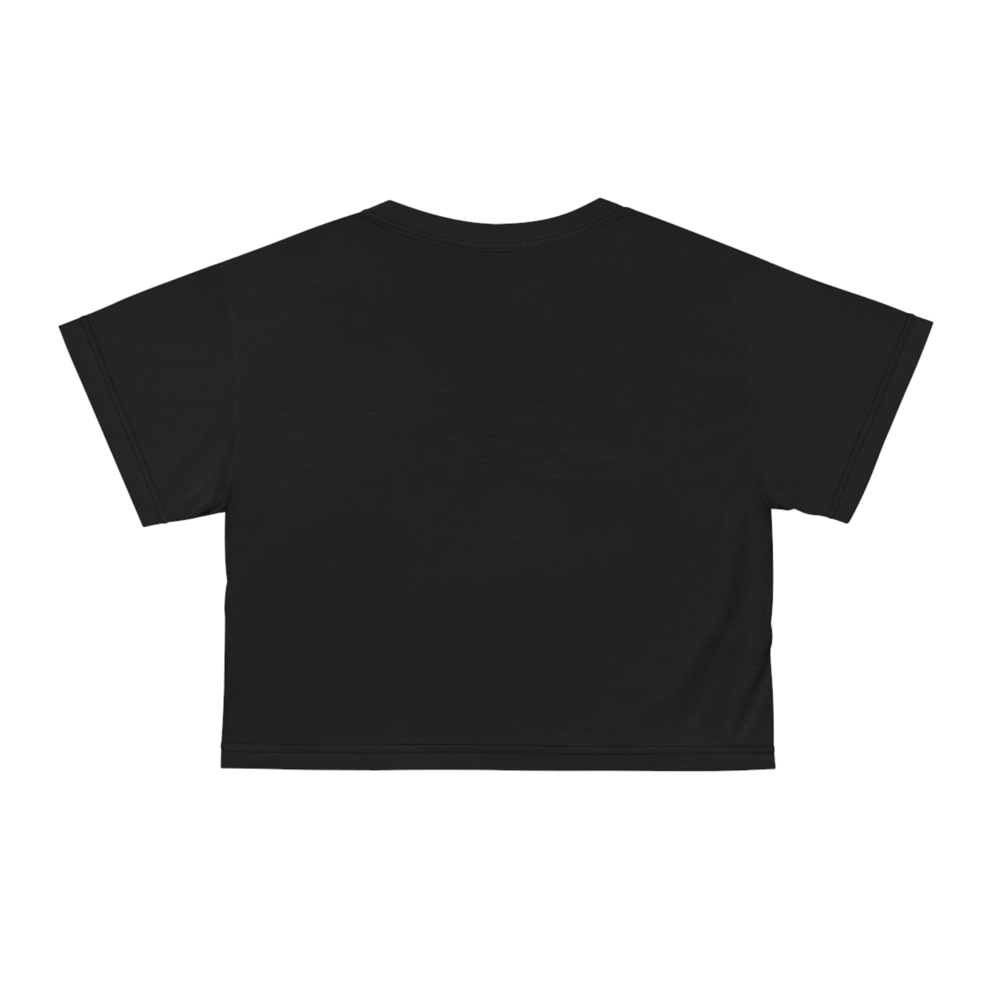 "Red Balloon Scottish Fold Version" - Crop Tee (AOP) in Black