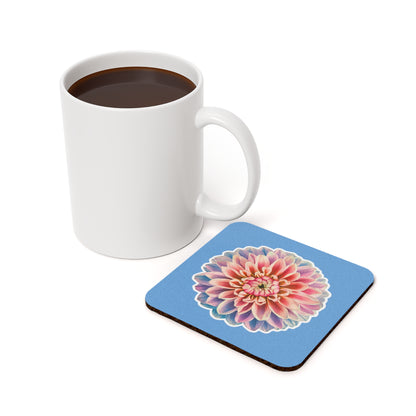 Coaster with Chrysanthemum Design - Cork Coaster