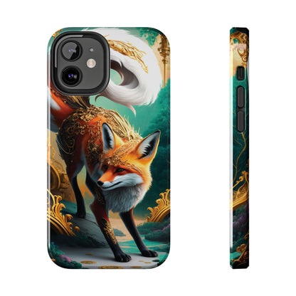 Art Nouveau Reverie: Leaping Red Fox - Tough Phone Cases