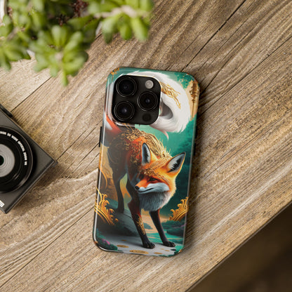 Art Nouveau Reverie: Leaping Red Fox - Tough Phone Cases