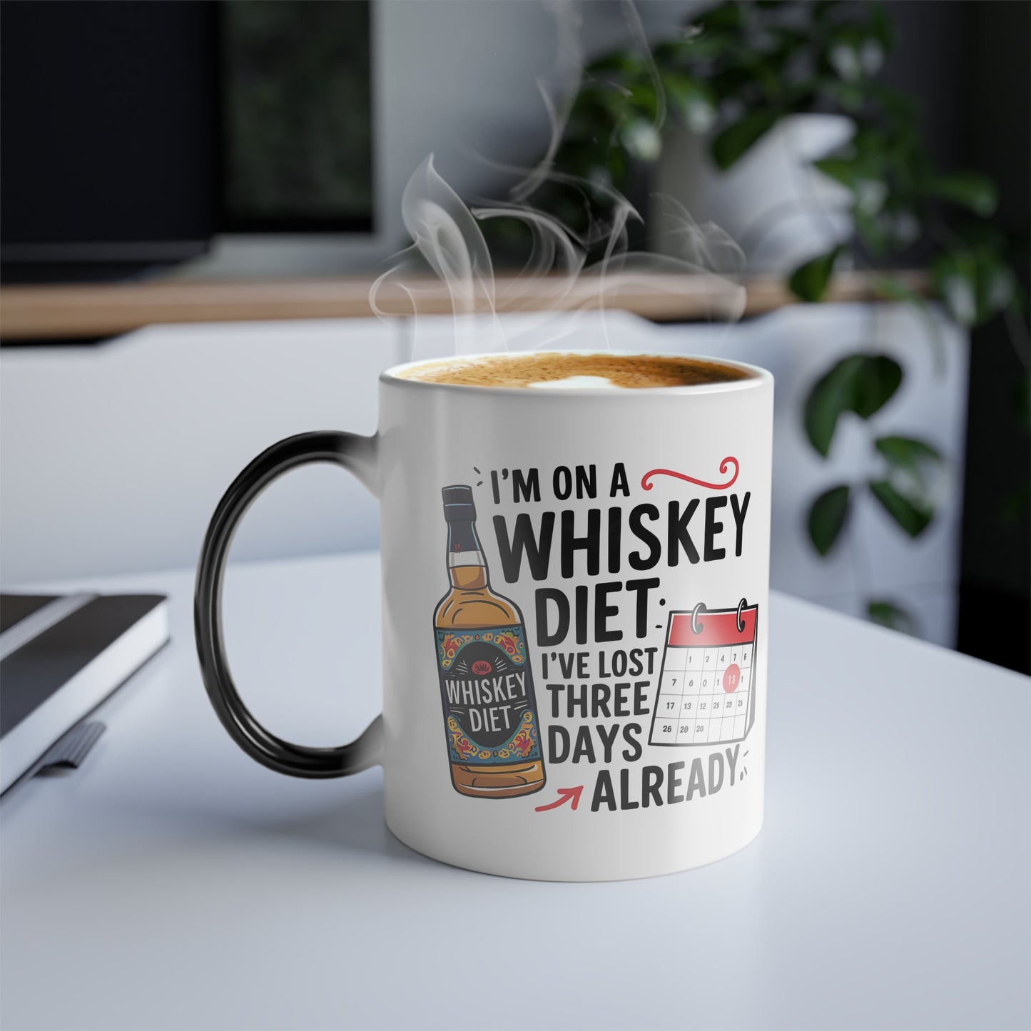 I'm on a Whiskey Diet I've Lost Three Days Already - Color Morphing Mug, 11oz