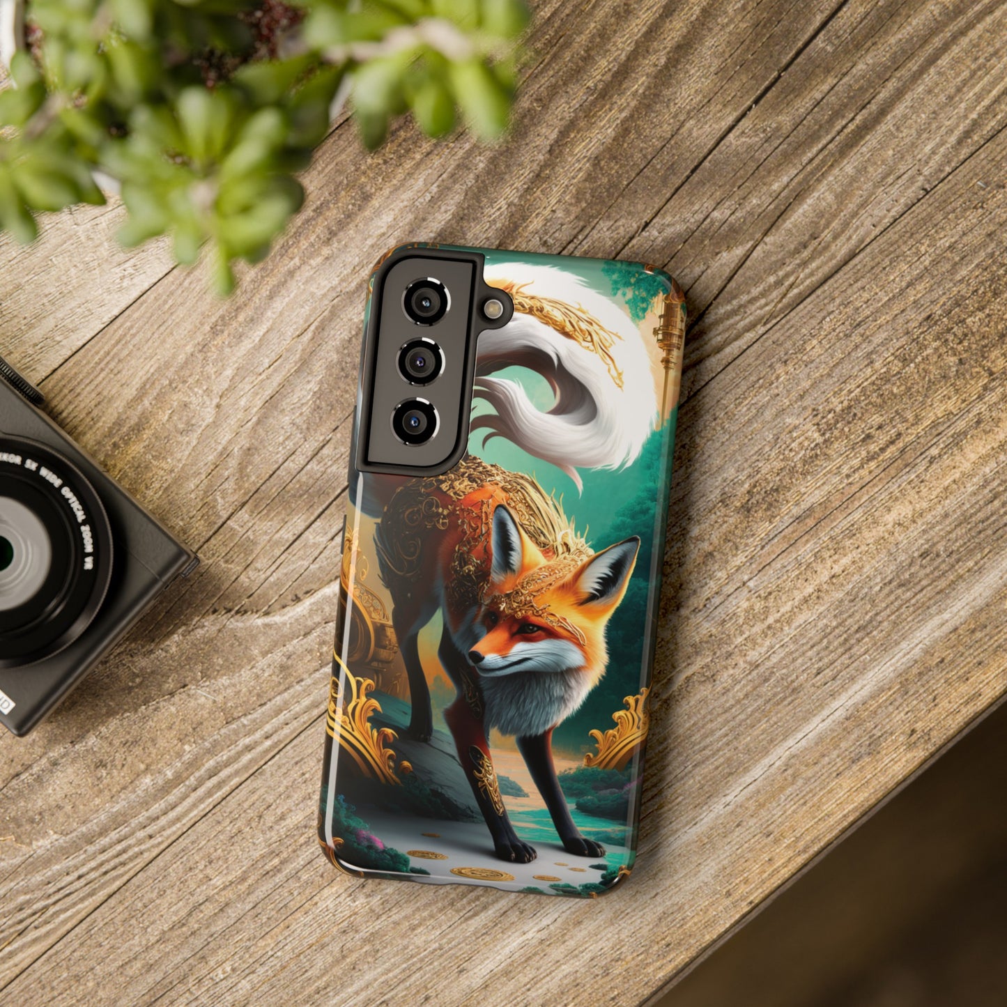 Art Nouveau Reverie: Leaping Red Fox - Tough Phone Cases