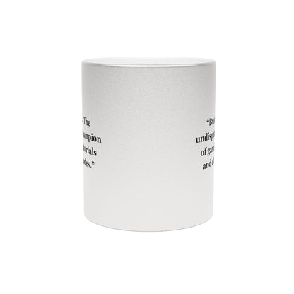 "Brother - The undisputed champion of gaming tutorials and cheat codes" - Metallic Mug (Silver\Gold)