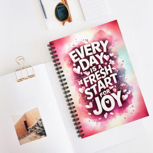 Everyday is a Fresh Start for Joy Spiral Notebook - Ruled Line