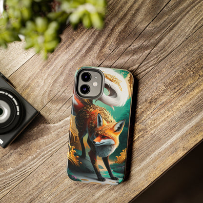 Art Nouveau Reverie: Leaping Red Fox - Tough Phone Cases