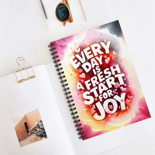 Everyday is a Fresh Start for Joy Spiral Notebook - Ruled Line