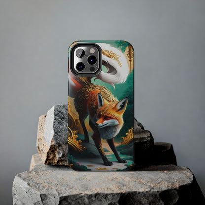 Art Nouveau Reverie: Leaping Red Fox - Tough Phone Cases