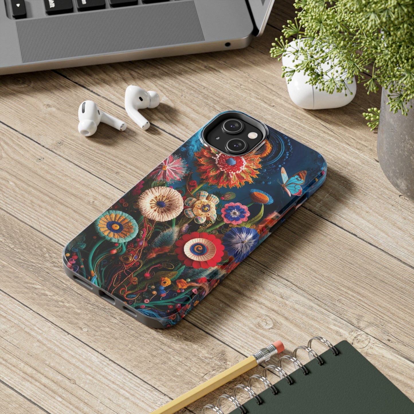 Floral Bloom: Art and Sewing Materials - Tough Phone Cases