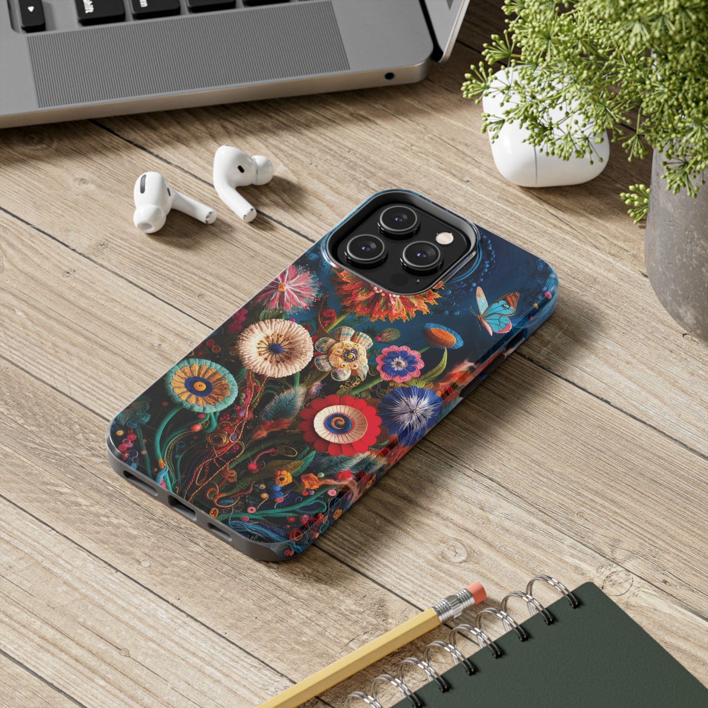 Floral Bloom: Art and Sewing Materials - Tough Phone Cases