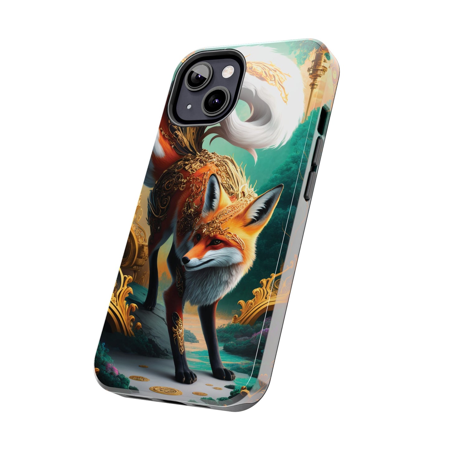 Art Nouveau Reverie: Leaping Red Fox - Tough Phone Cases