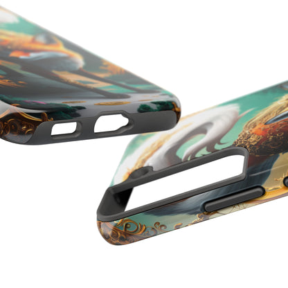 Art Nouveau Reverie: Leaping Red Fox - Tough Phone Cases