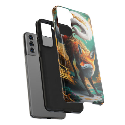 Art Nouveau Reverie: Leaping Red Fox - Tough Phone Cases