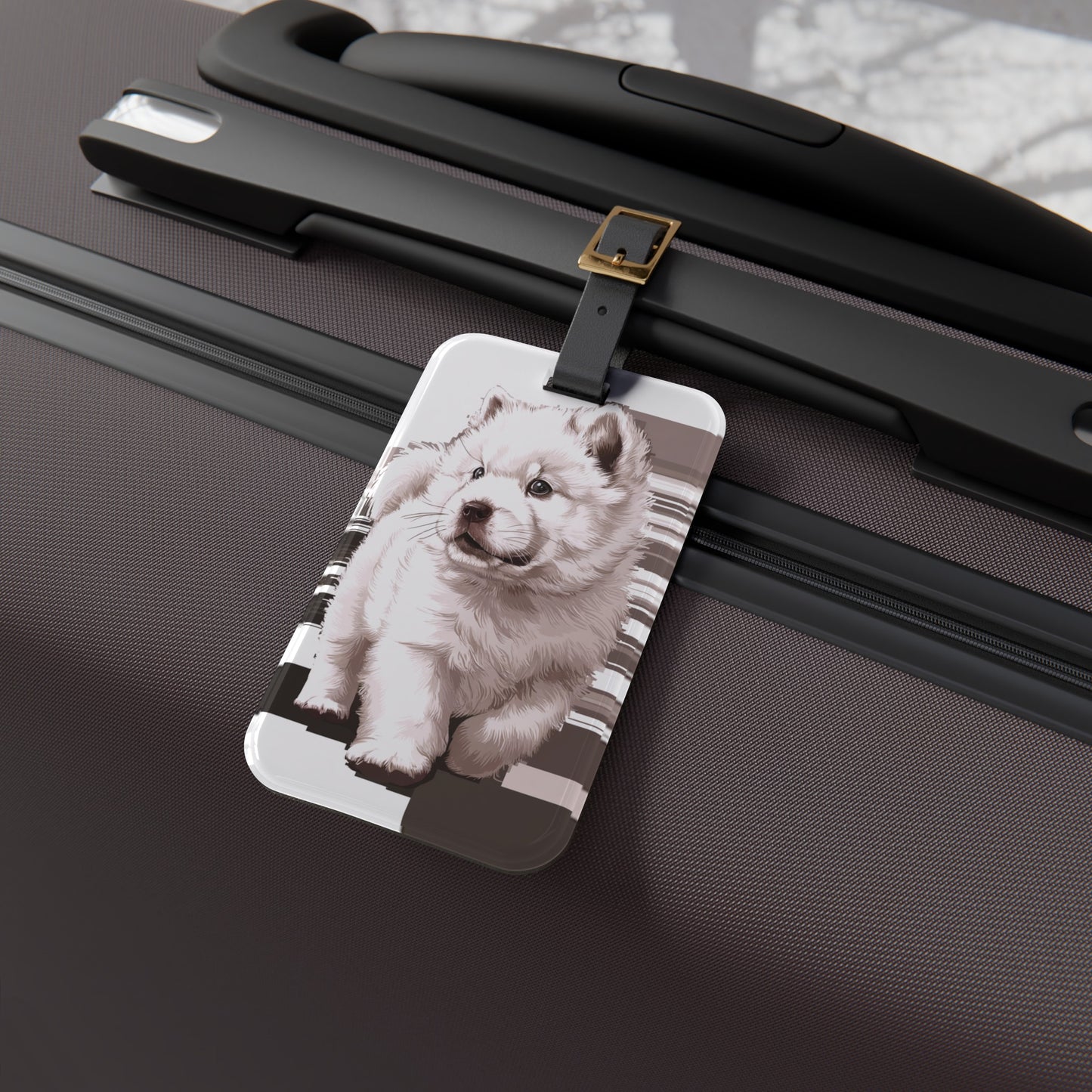 The Fluffy Side Gaze - Luggage Tag