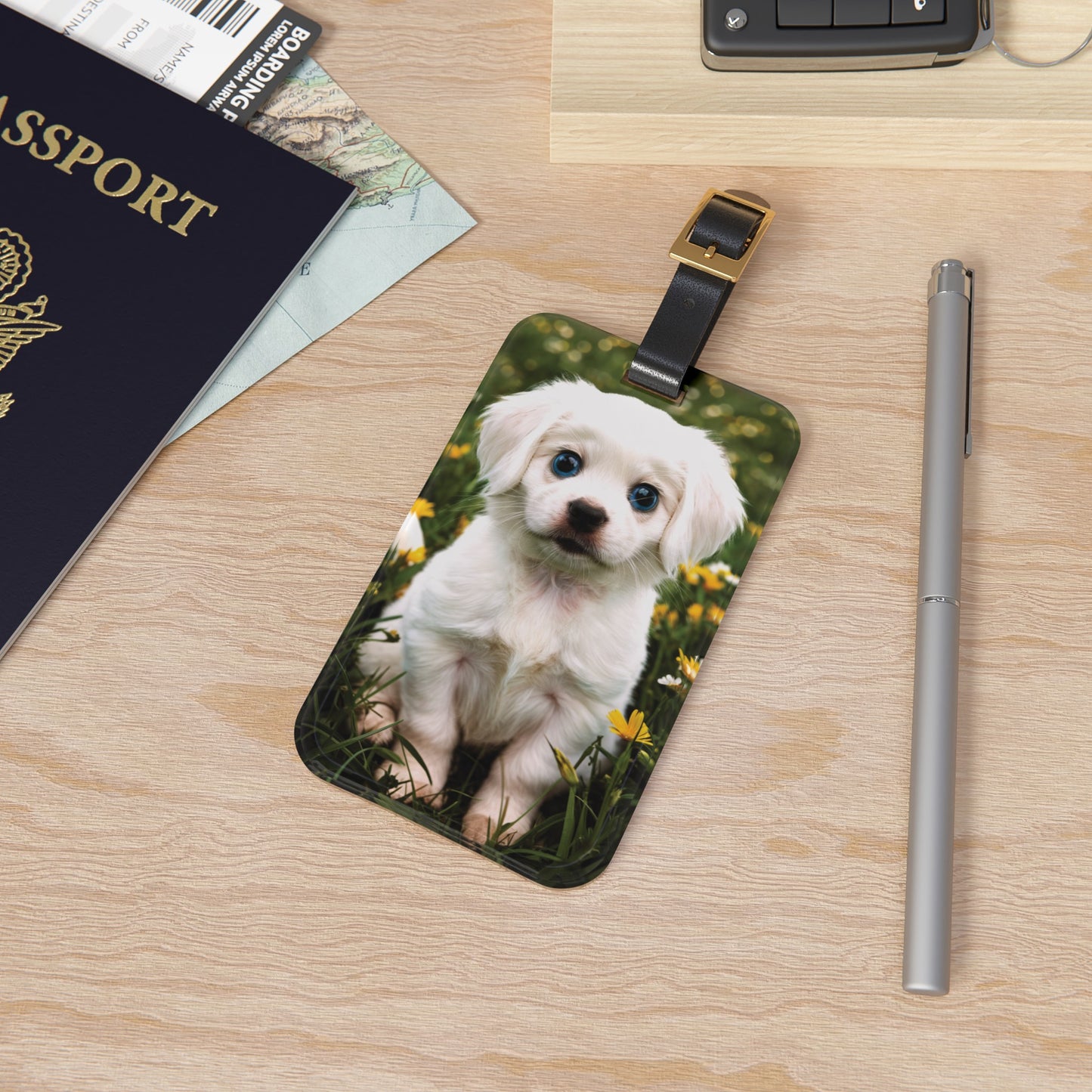 Staring Back at Me (Dog Version) - Luggage Tag