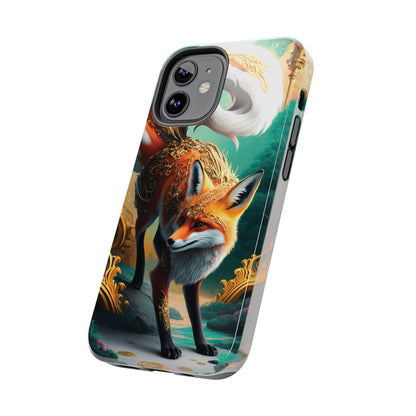 Art Nouveau Reverie: Leaping Red Fox - Tough Phone Cases