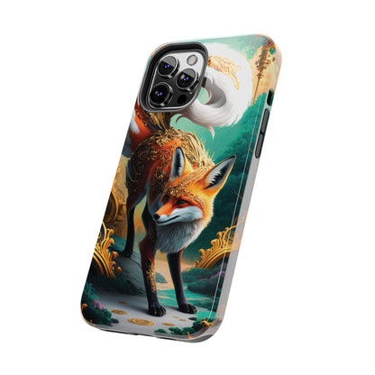 Art Nouveau Reverie: Leaping Red Fox - Tough Phone Cases