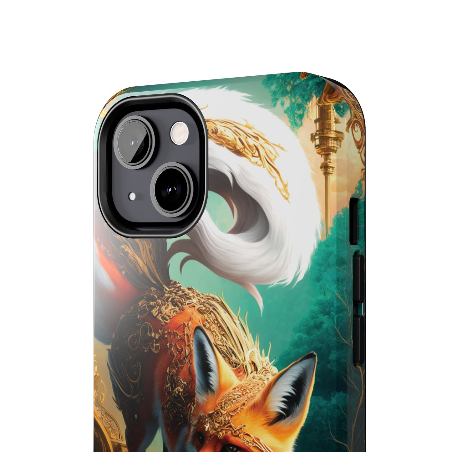 Art Nouveau Reverie: Leaping Red Fox - Tough Phone Cases