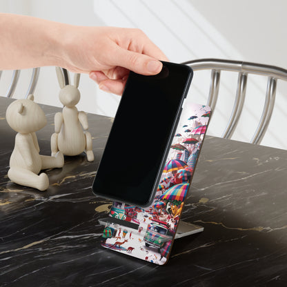 Whimsical Plaid Parade - Display Stand for Smartphones