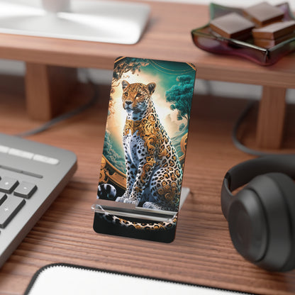 Art Nouveau Elegance: The Leopard's Grace - Display Stand for Smartphones