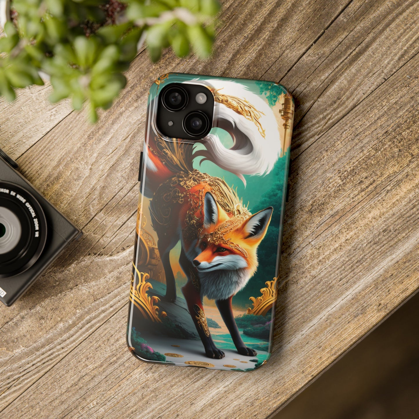 Art Nouveau Reverie: Leaping Red Fox - Tough Phone Cases