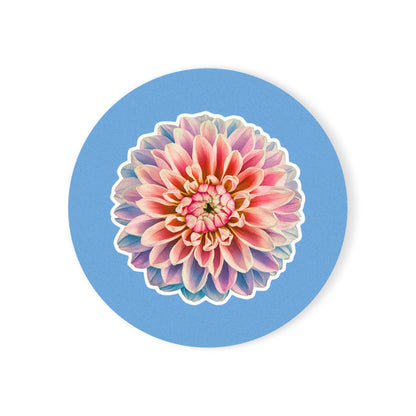 Coaster with Chrysanthemum Design - Cork Coaster