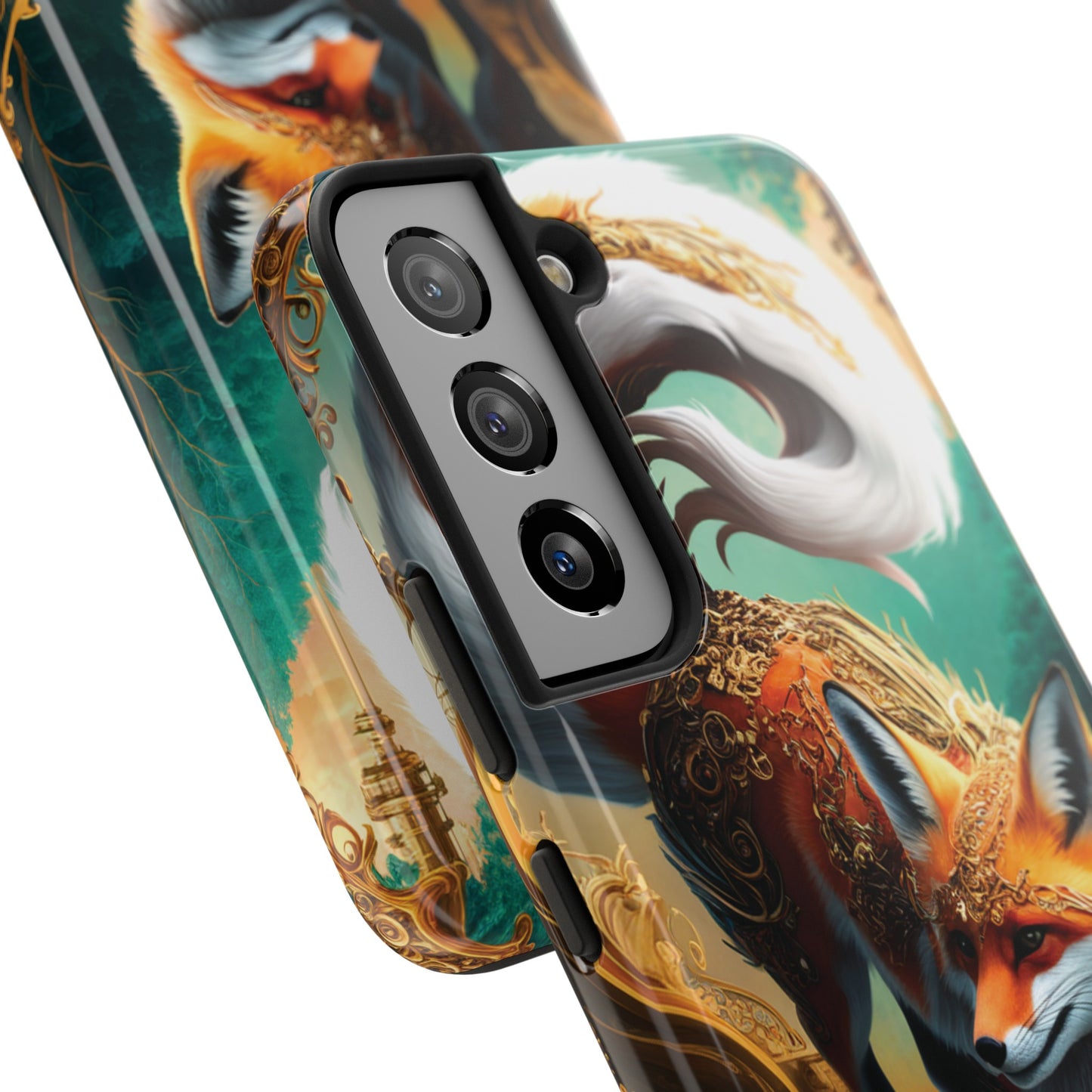 Art Nouveau Reverie: Leaping Red Fox - Tough Phone Cases