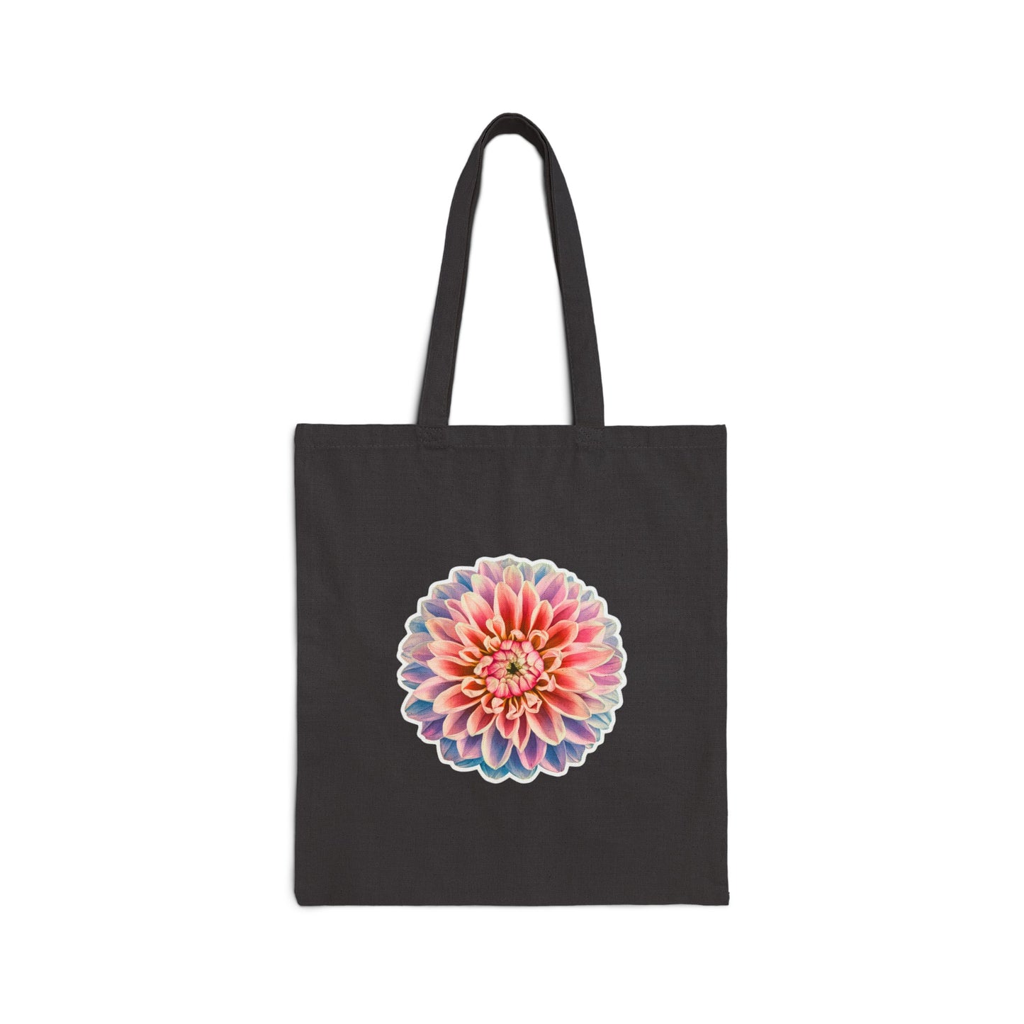 "An array of colors featuring a Chrysanthemum Flower" - Cotton Canvas Tote Bag