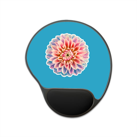 "A Chrysanthemum Blossom" - Mouse Pad With Wrist Rest