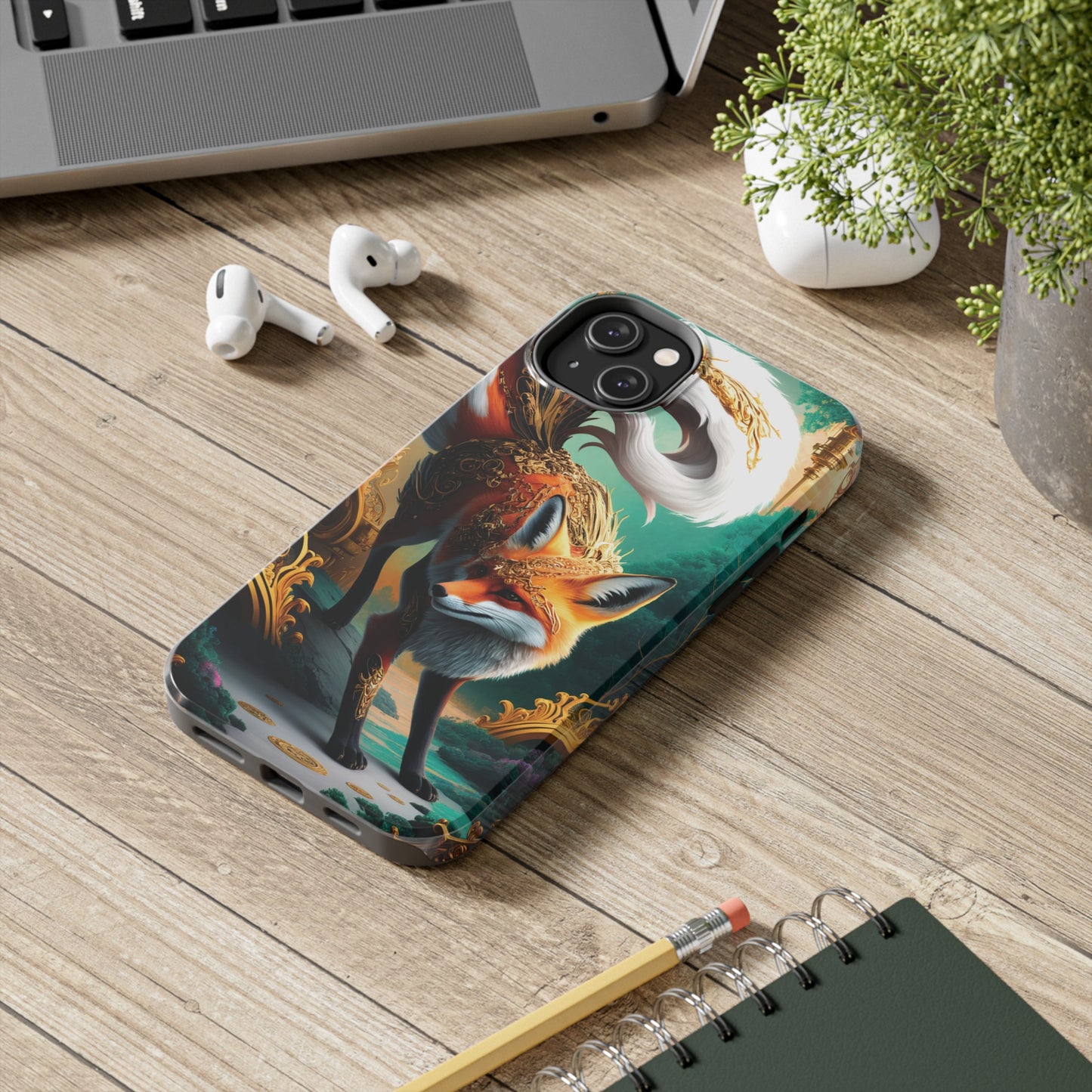 Art Nouveau Reverie: Leaping Red Fox - Tough Phone Cases