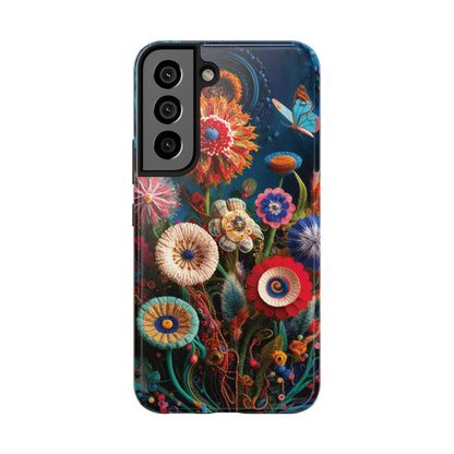 Floral Bloom: Art and Sewing Materials - Tough Phone Cases