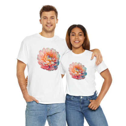 "A plethora of hues Flower" - Unisex Cotton Tee