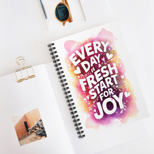 Everyday is a Fresh Start For Joy Spiral Notebook - Ruled Line