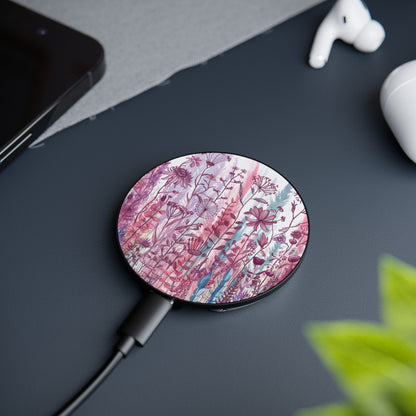 Floral Watercolor Blossom - Magnetic Induction Charger