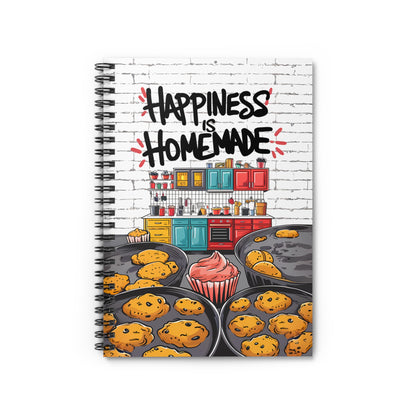 Happiness is Homemade Spiral Notebook - Ruled Line