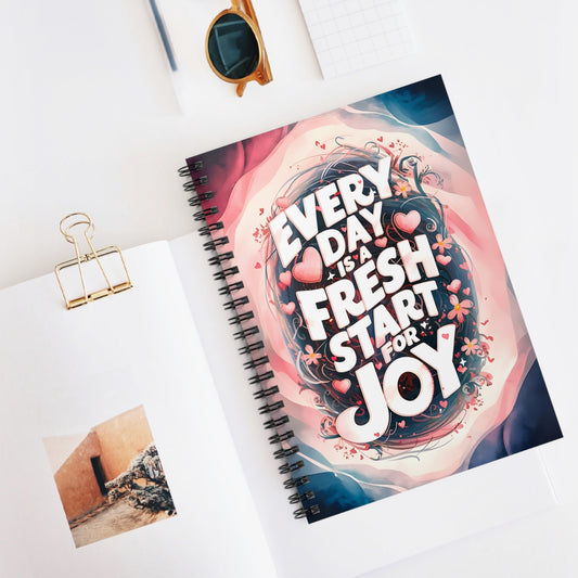 Everyday is a Fresh Stary for Joy Spiral Notebook - Ruled Line