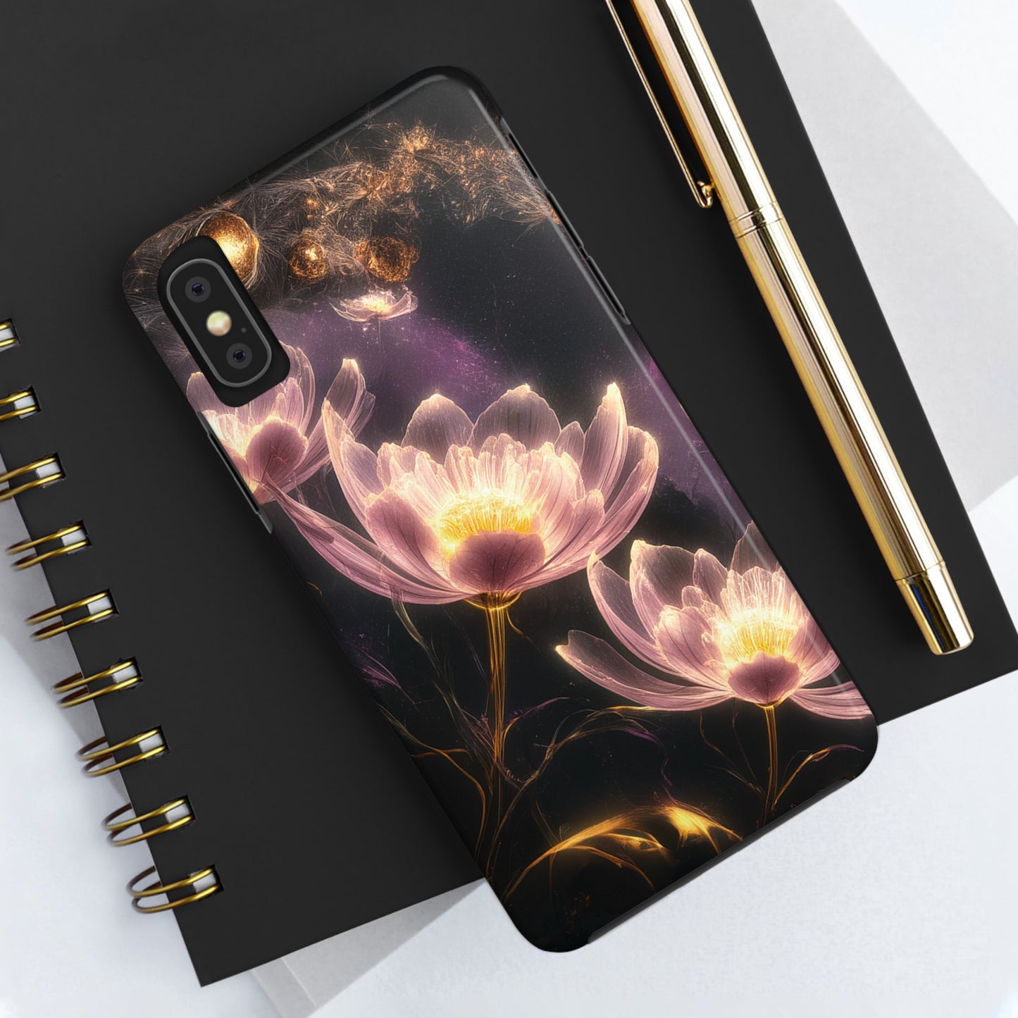 Night Lotus Glow - Tough Phone Cases