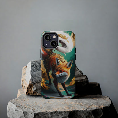 Art Nouveau Reverie: Leaping Red Fox - Tough Phone Cases