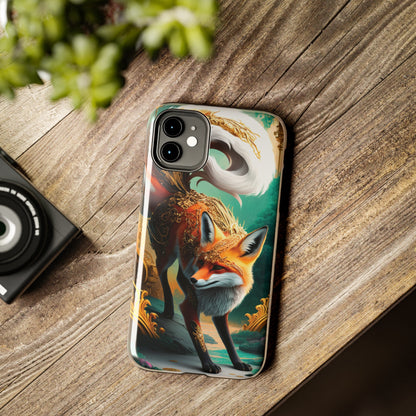 Art Nouveau Reverie: Leaping Red Fox - Tough Phone Cases