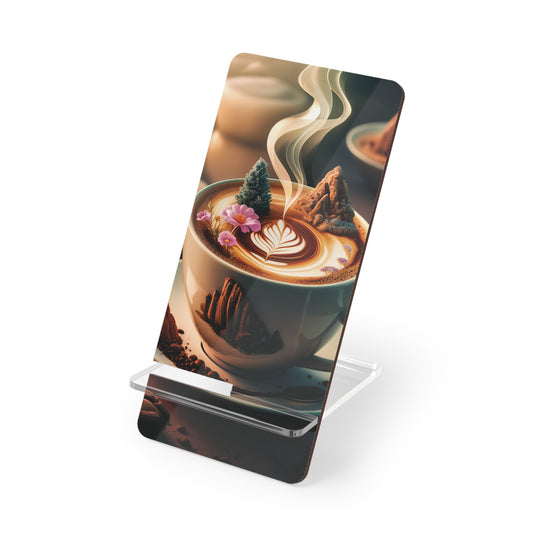 Steamy Coffee Dreamscape - Display Stand for Smartphones