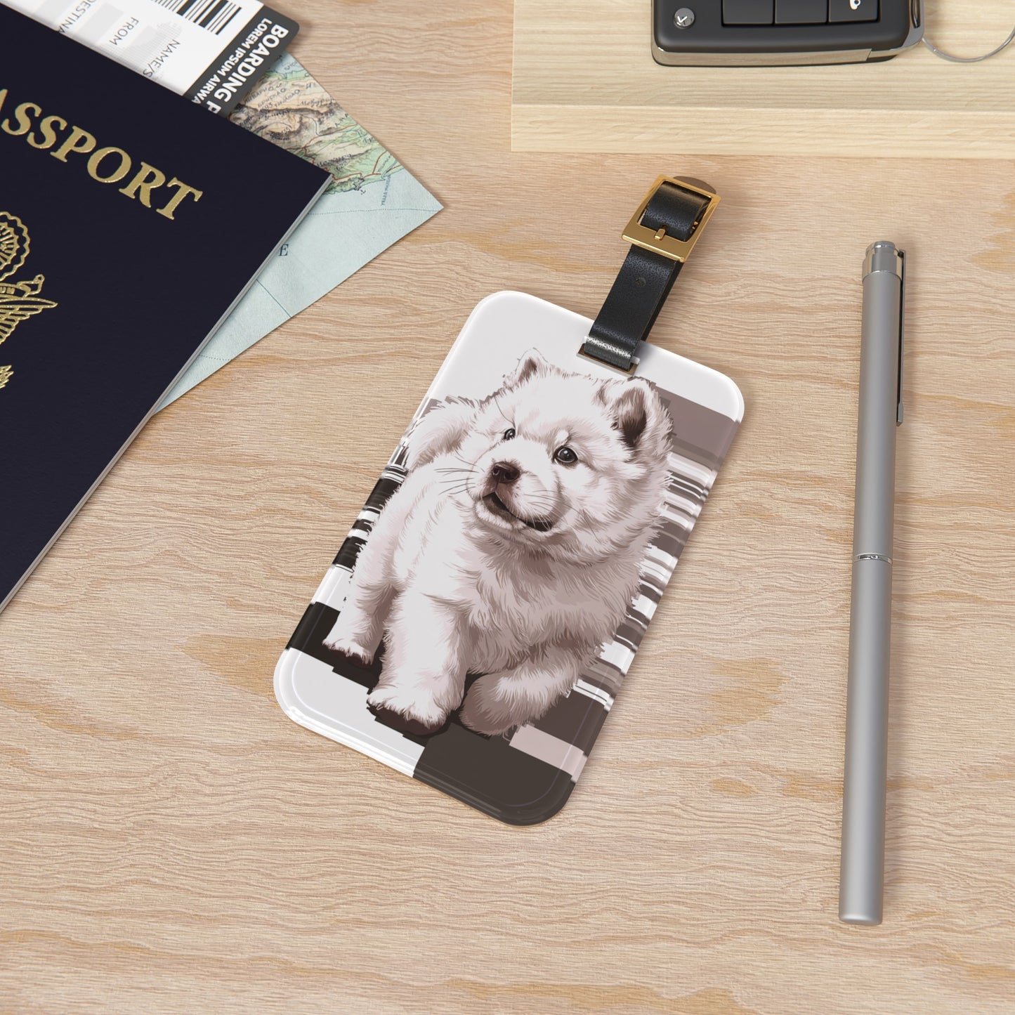 The Fluffy Side Gaze - Luggage Tag