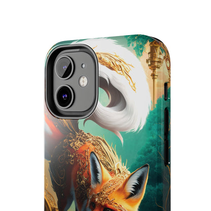 Art Nouveau Reverie: Leaping Red Fox - Tough Phone Cases