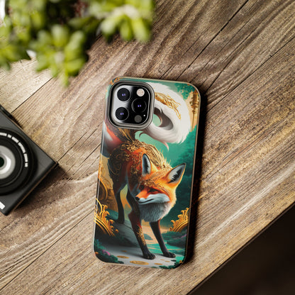 Art Nouveau Reverie: Leaping Red Fox - Tough Phone Cases